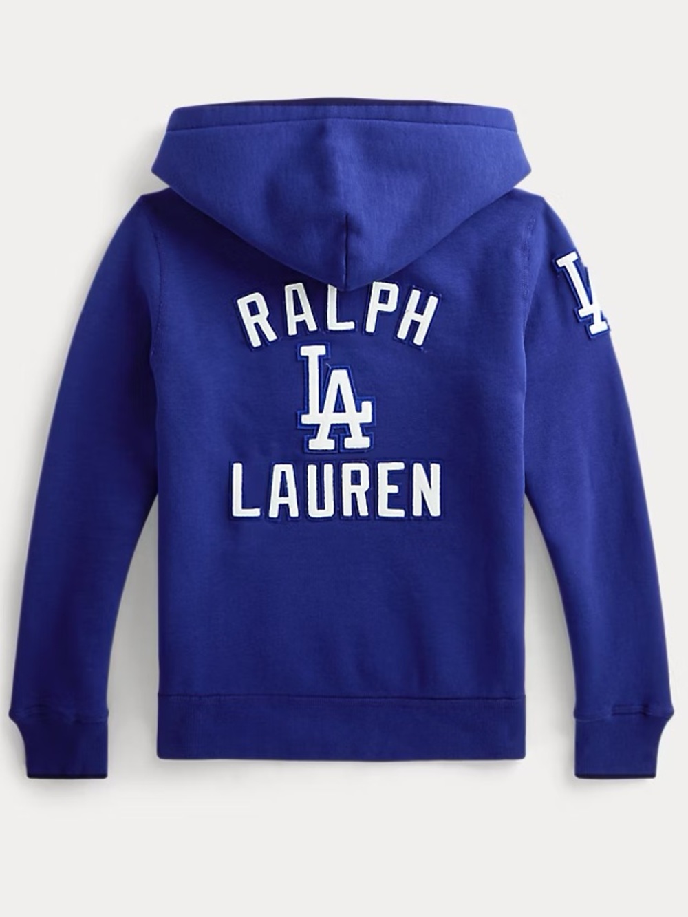 Rare POLO Ralph Lauren Kids LA Dodgers Royal Blue Fleece Hooded Sweatshirt S (8)